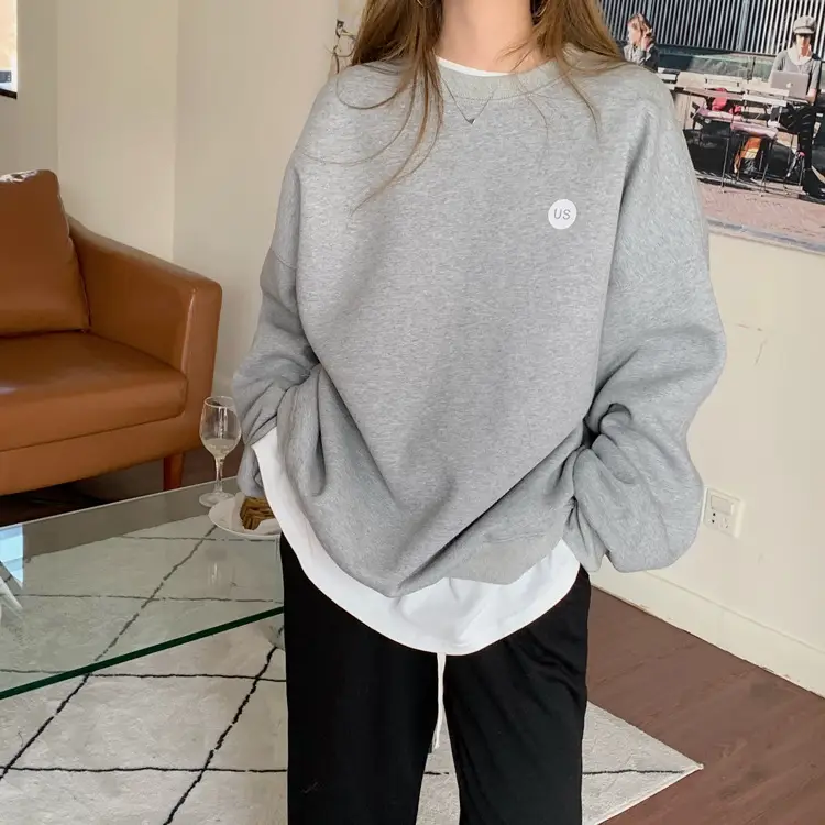 2023 Women's Loose Round Neck Missing Sweatshirt Set — feature 16
