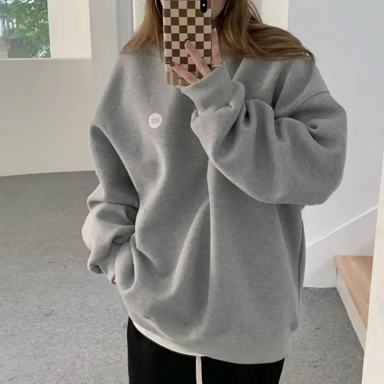 2023 Women's Loose Round Neck Missing Sweatshirt Set — feature 2