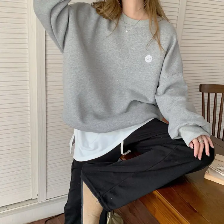 2023 Women's Loose Round Neck Missing Sweatshirt Set — feature 21