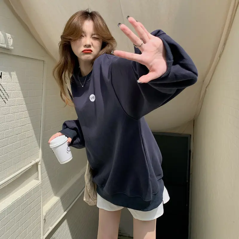 2023 Women's Loose Round Neck Missing Sweatshirt Set — feature 24