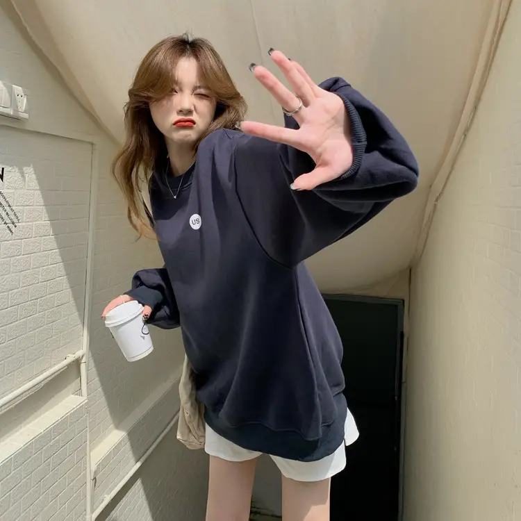 2023 Women's Loose Round Neck Missing Sweatshirt Set — feature 3