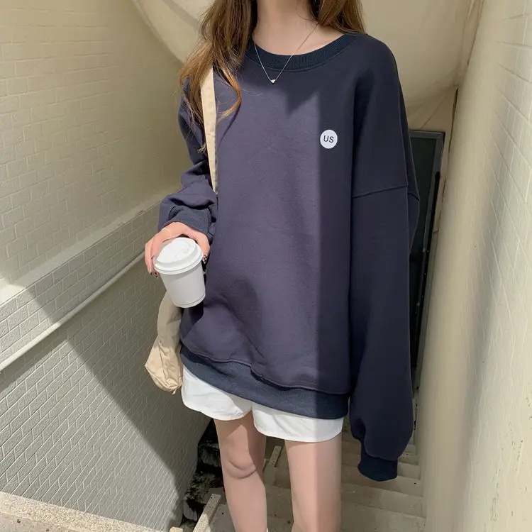 2023 Women's Loose Round Neck Missing Sweatshirt Set — feature 4