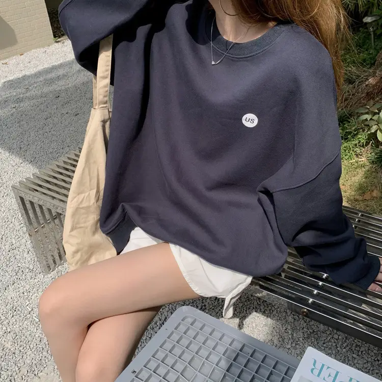 2023 Women's Loose Round Neck Missing Sweatshirt Set — feature 8