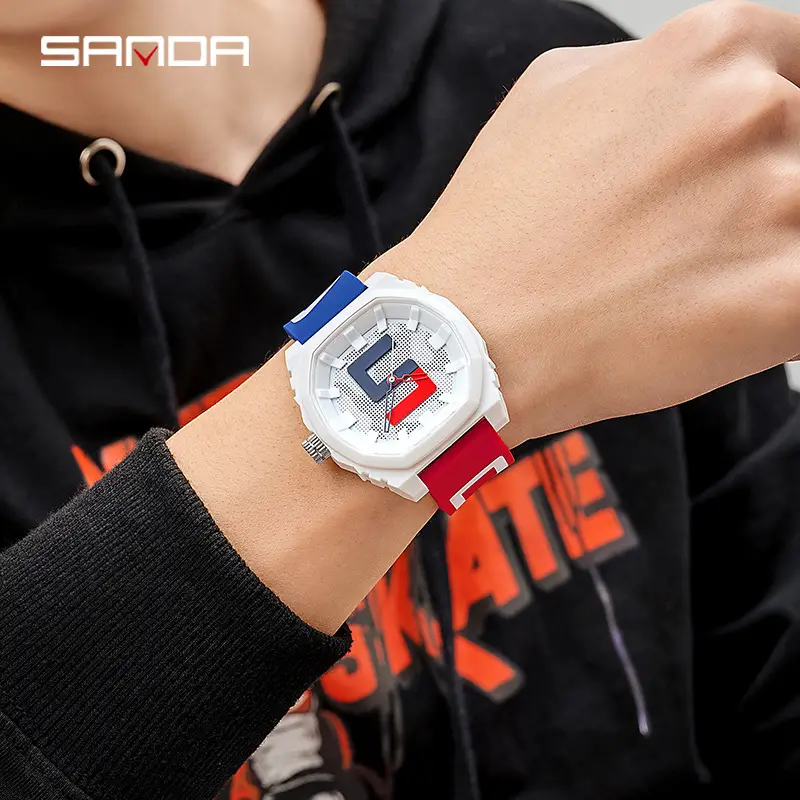 Sanda Men's and Women's 3206 Watch, Fashionable and Trendy Student Sports Silicone Quartz Cool and Unique Student Wristwatch - Image 10