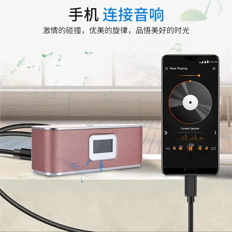 Type-C to 3.5mm Audio Cable for Car Phone Use