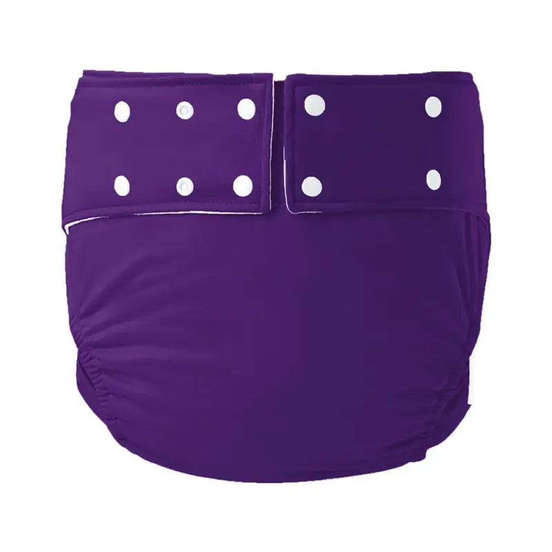 Black Waterproof Adult Diaper with Buttons - Image 14