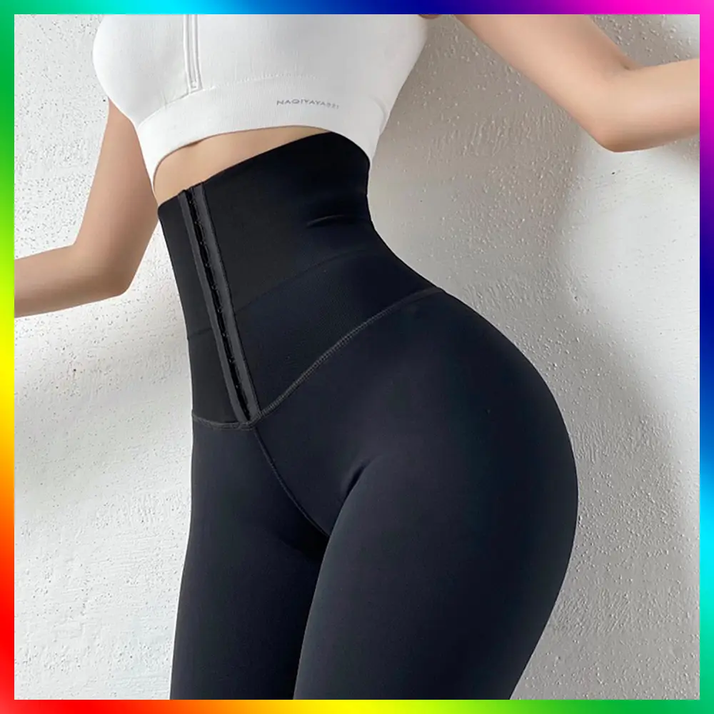 Women's Black Fleece Lined High Waist Yoga Pants