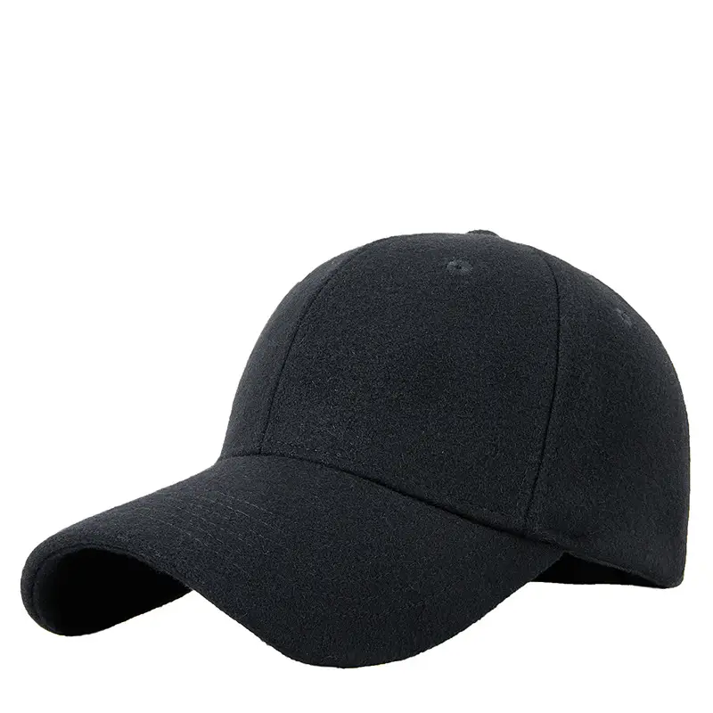 Korean Woolen Peaked Cap for Men Winter Warm