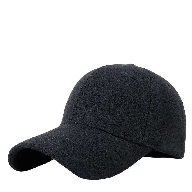 Korean Woolen Peaked Cap for Men Winter Warm