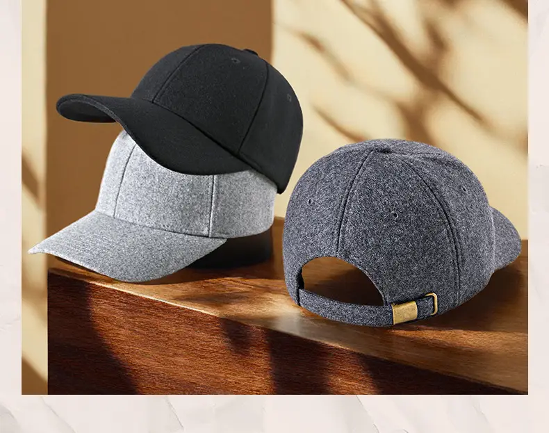Korean Woolen Peaked Cap for Men Winter Warm — feature 25