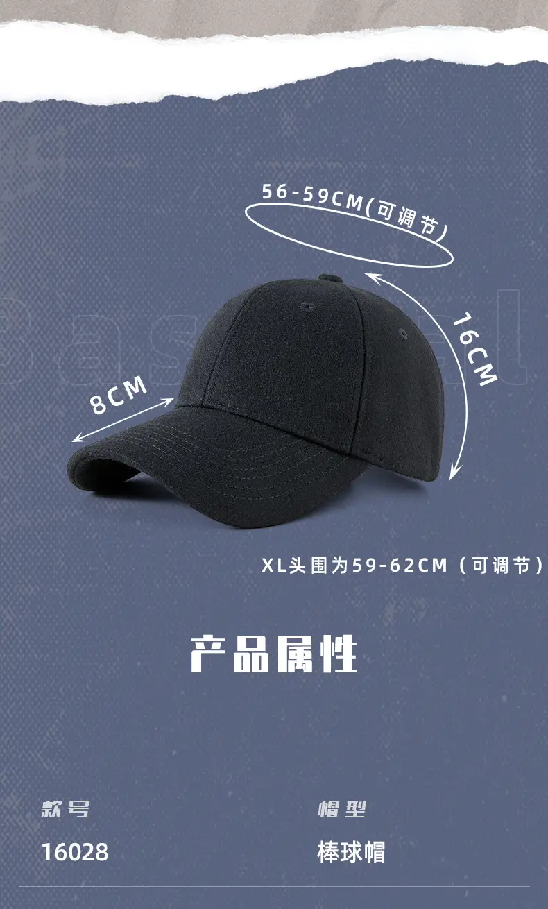Korean Woolen Peaked Cap for Men Winter Warm — feature 28