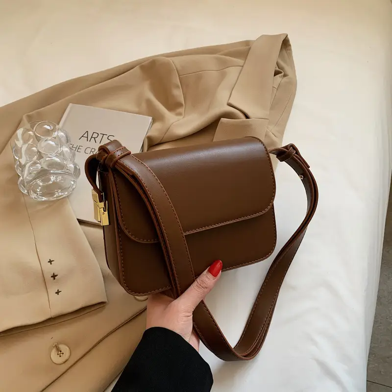 Retro Square Shoulder Bag Brown 2021 - Image 2