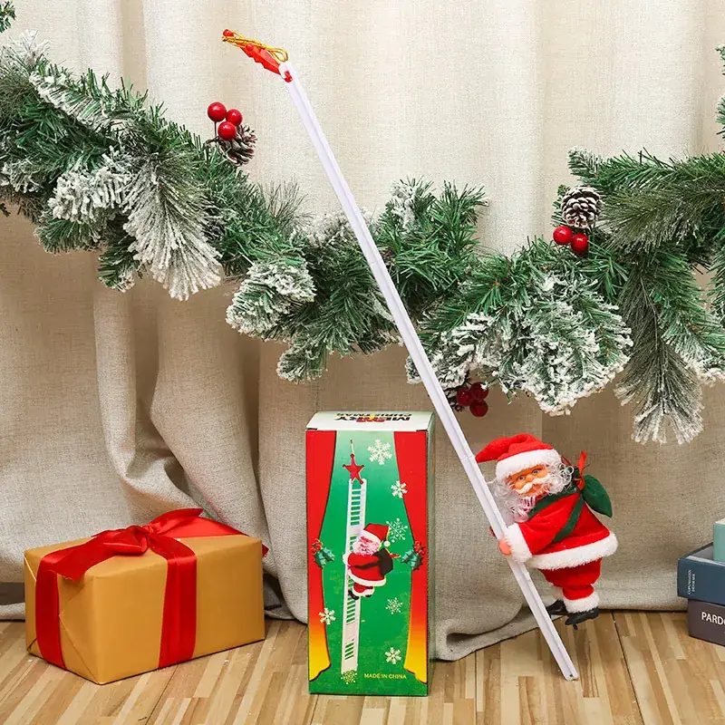 Cross Border Christmas Decor Electric Ladder Santa Climbing Beads - Image 2