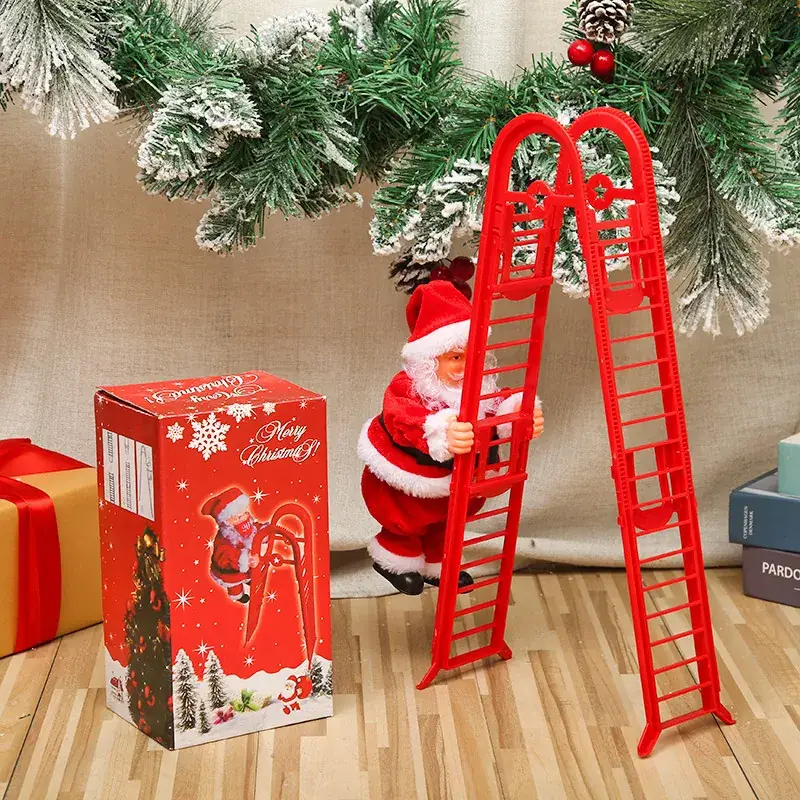 Cross Border Christmas Decor Electric Ladder Santa Climbing Beads - Image 5