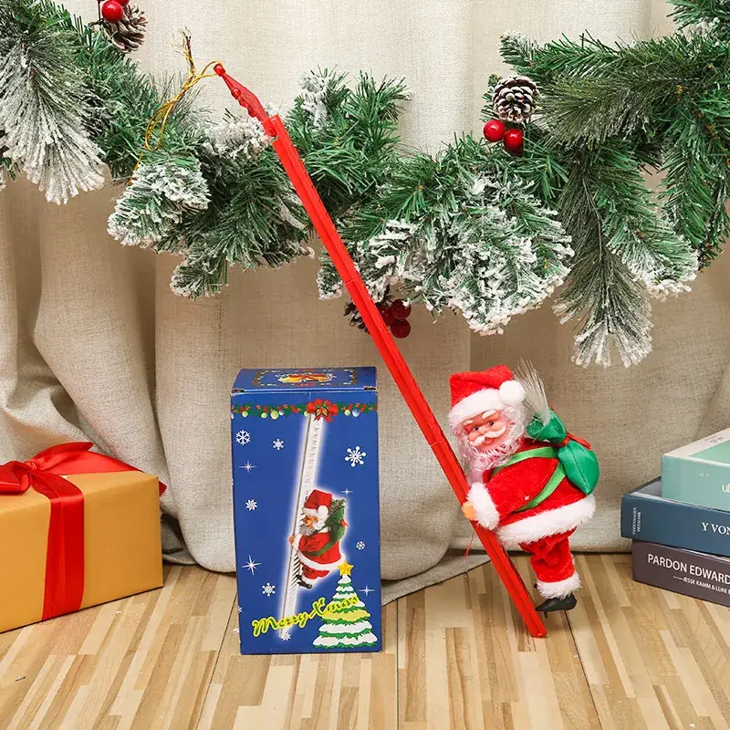 Cross Border Christmas Decor Electric Ladder Santa Climbing Beads - Image 6