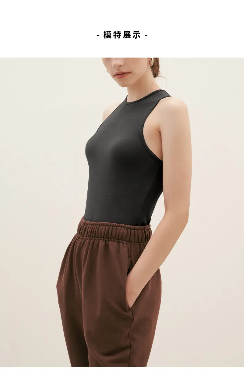 Sexy Beige Sports Yoga Top for Women — feature 2
