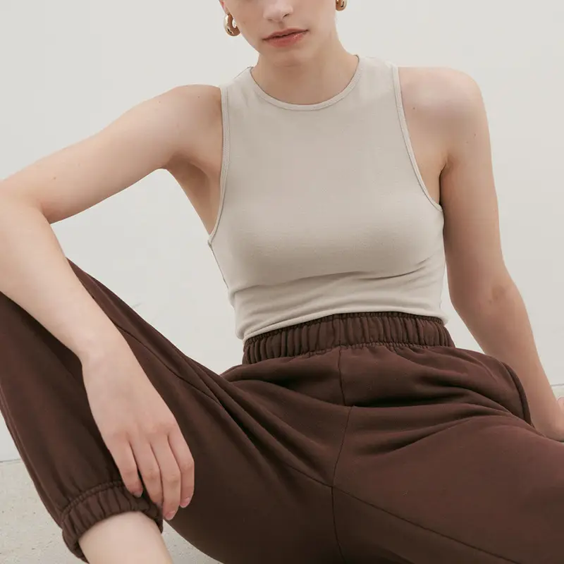 Sexy Beige Sports Yoga Top for Women