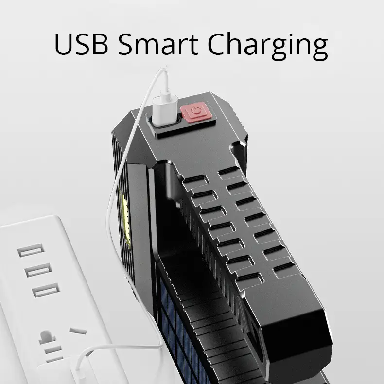 USB Smart Charging Solar Flashlight Strong Light Portable - Image 4