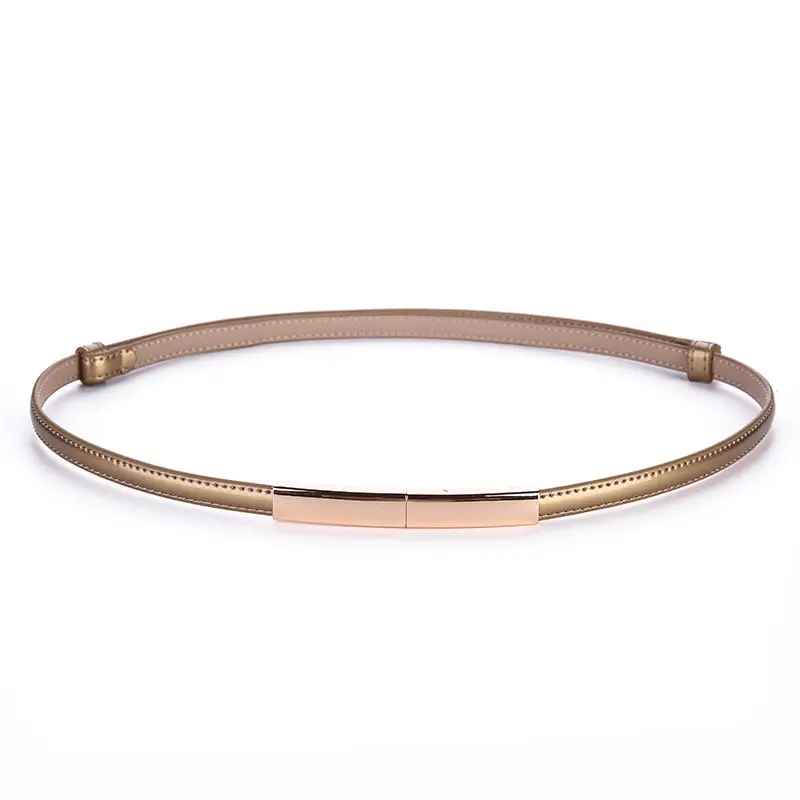 Women's Genuine Leather Thin Waist Chains for Fashion Suit Coat Belt - Image 5