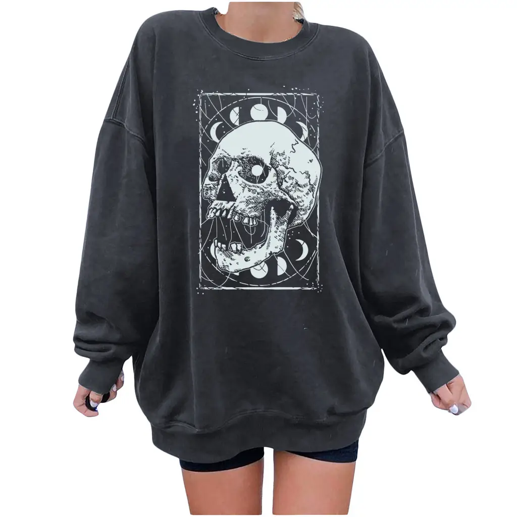 Christmas Santa Print T-Shirt Orange Round Neck — feature 4