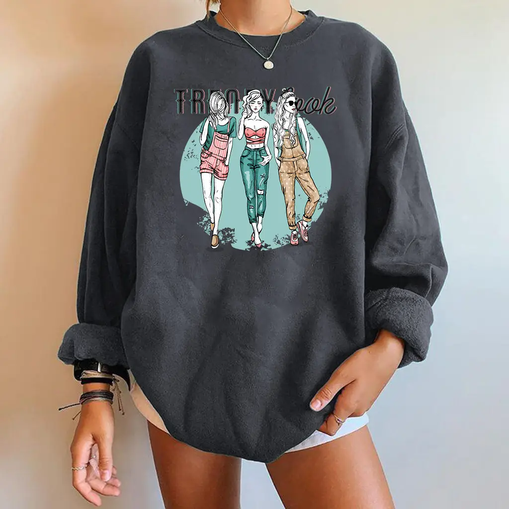 Christmas Santa Print T-Shirt Orange Round Neck — feature 7