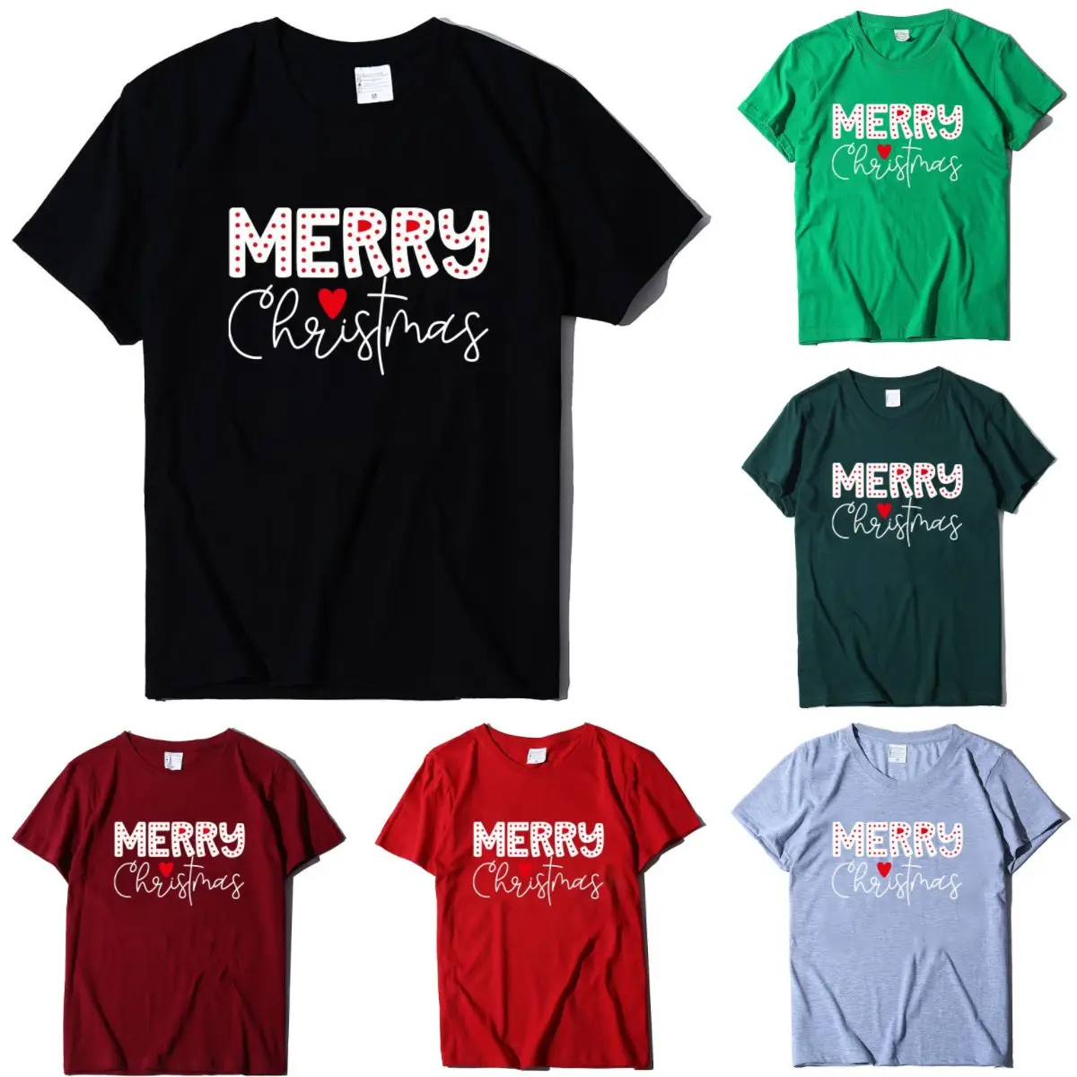 Women Merry Christmas T-Shirt Cotton Loose Fit Multi Color