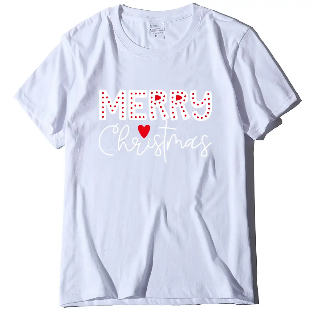 Women Merry Christmas T-Shirt Cotton Loose Fit Multi Color
