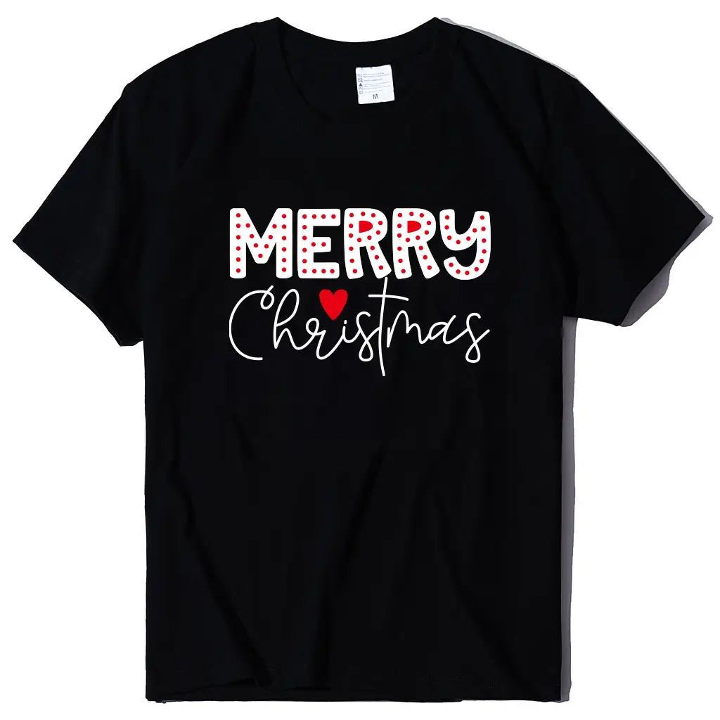 Women Merry Christmas T-Shirt Cotton Loose Fit Multi Color