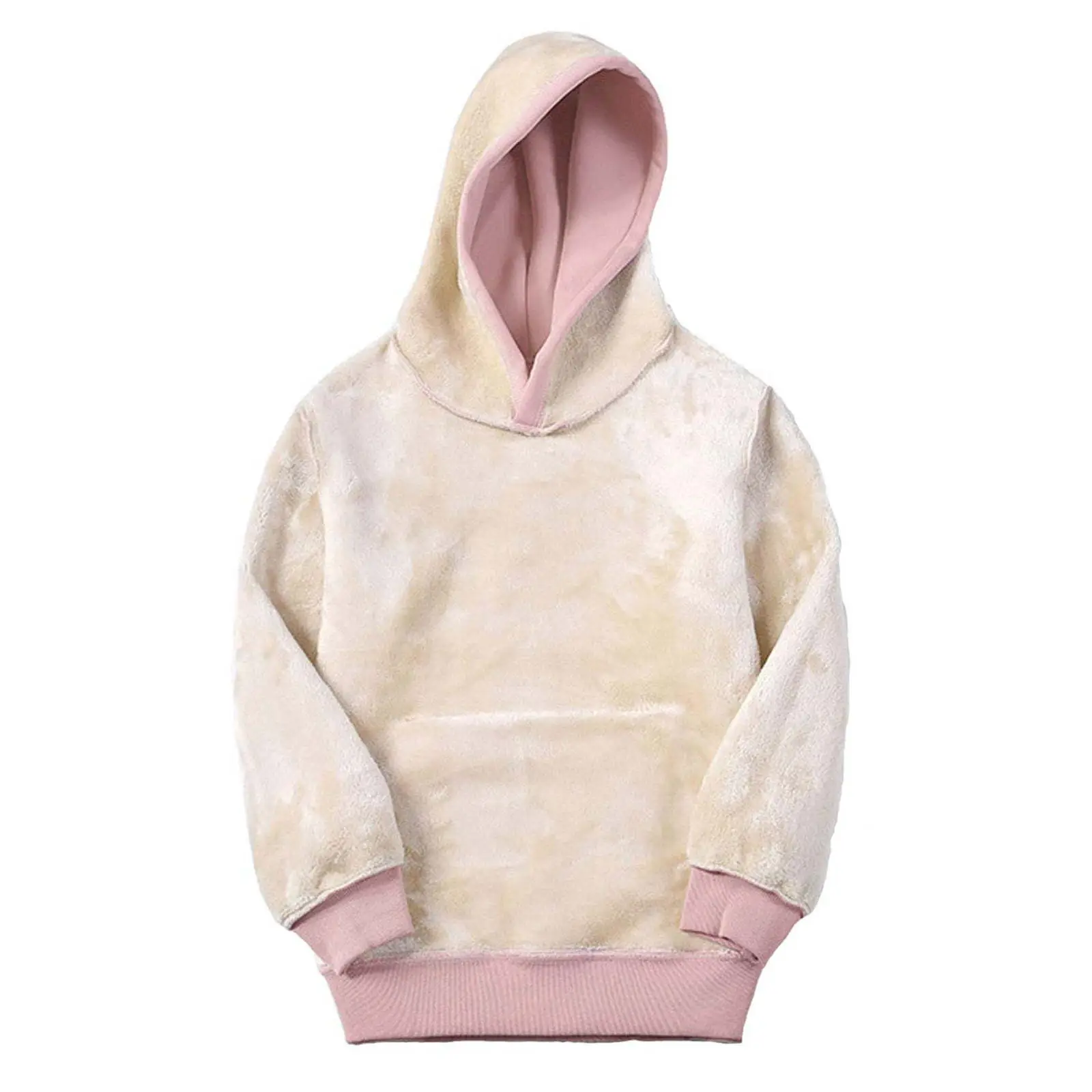 Women's Red Hooded Sweatshirt Thick Velvet Winter — feature 19