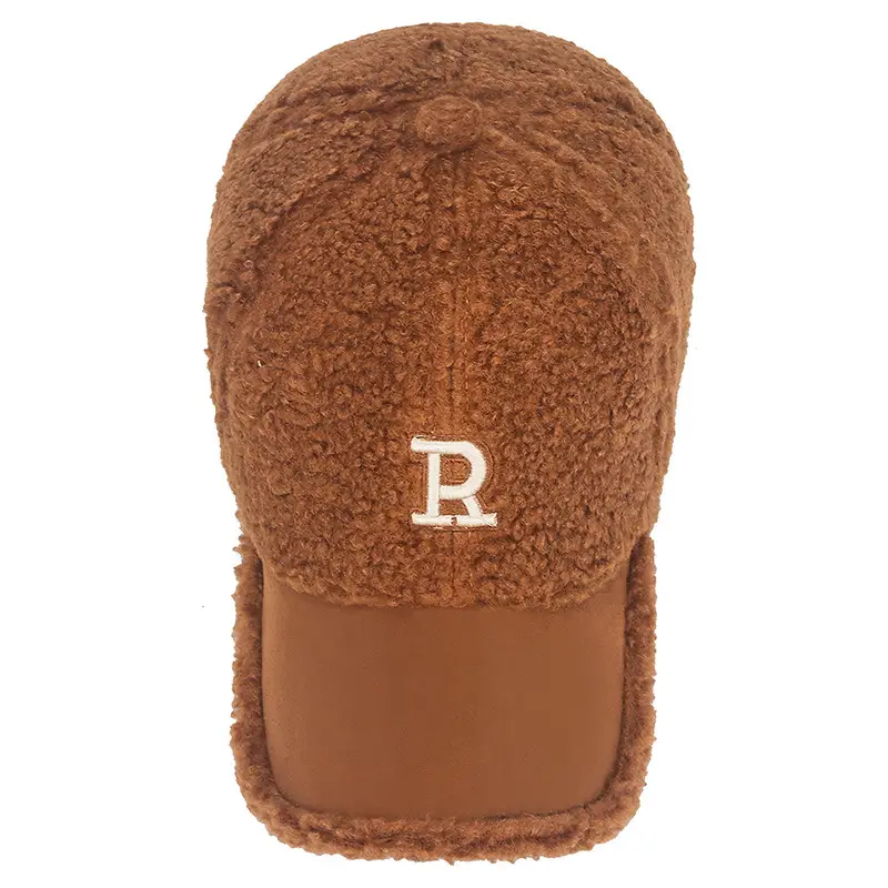 Pink Velvet Teddy Baseball Cap for Women - Image 12