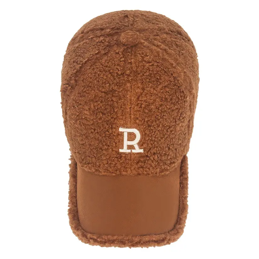 Pink Velvet Teddy Baseball Cap for Women
