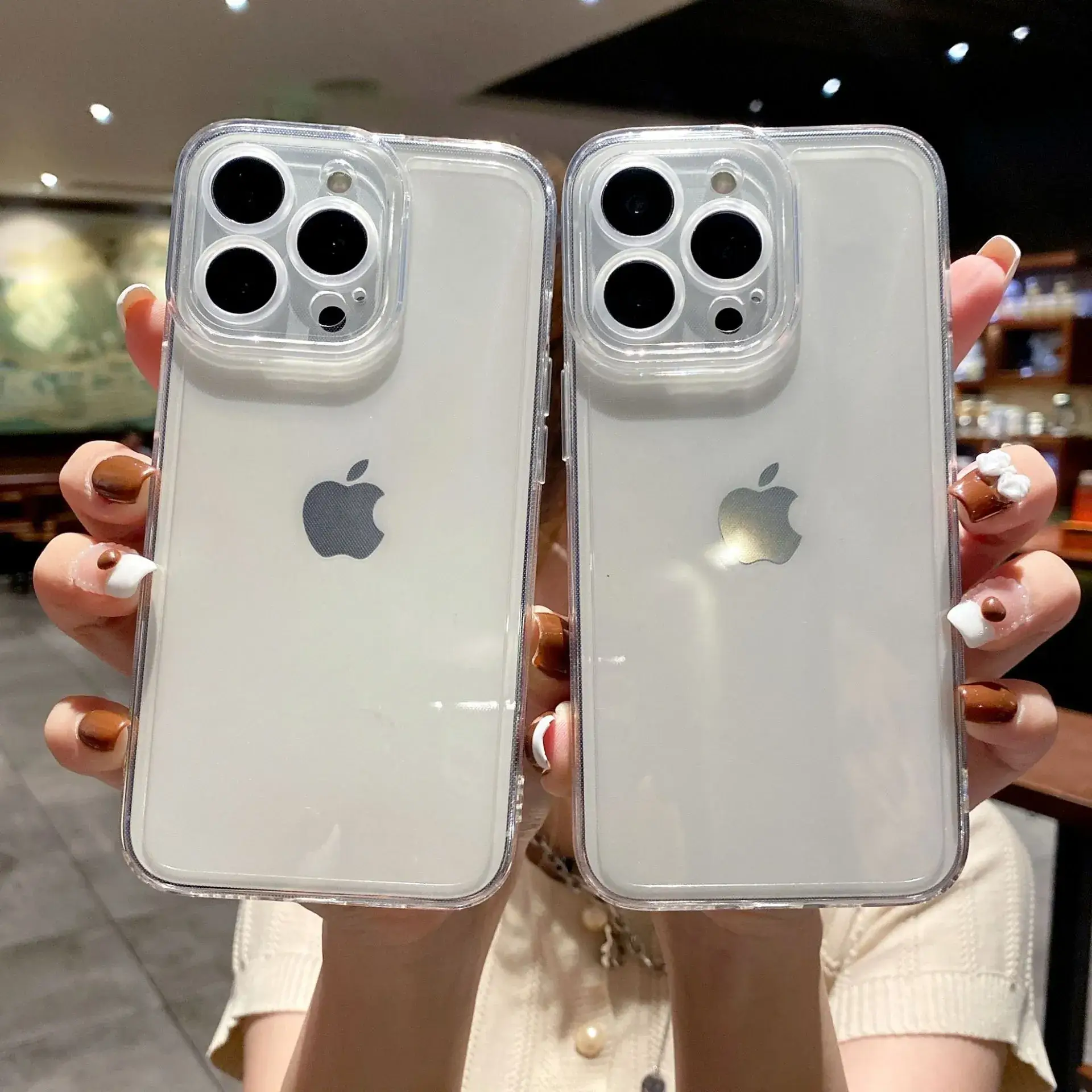 Transparent Straight Edge Phone Case for iPhone 15 Pro Max TPU - Image 2