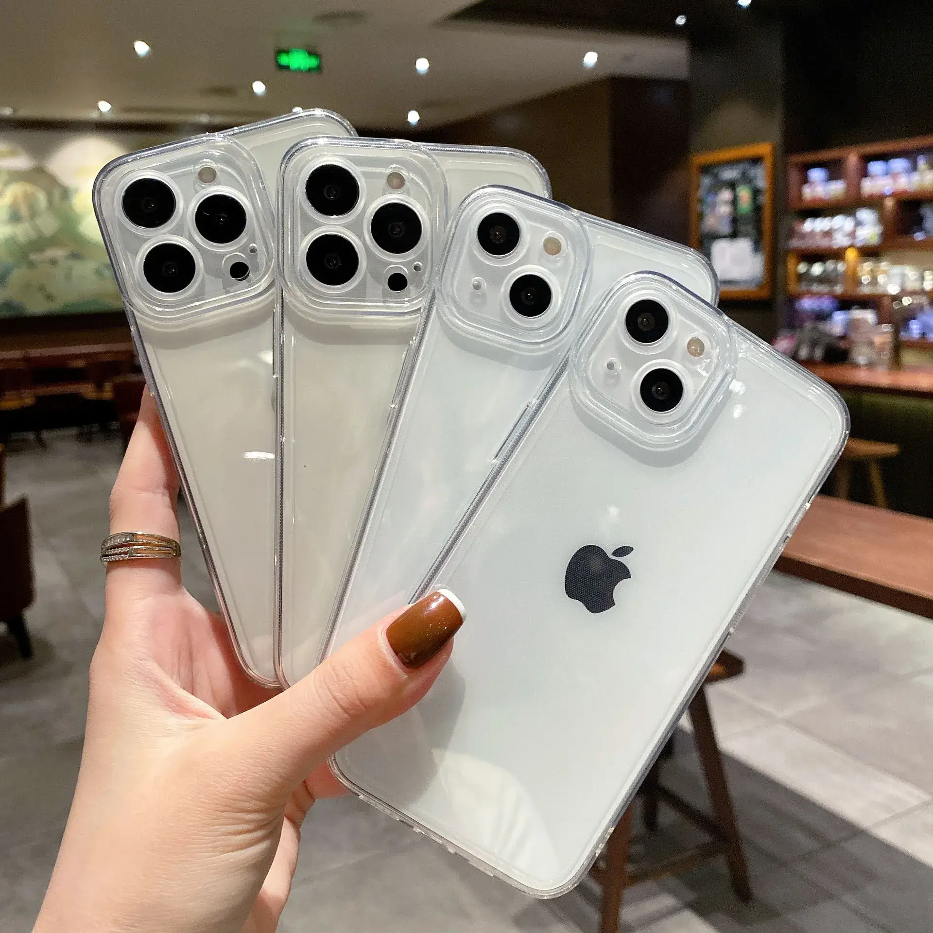 Transparent Straight Edge Phone Case for iPhone 15 Pro Max TPU - Image 4