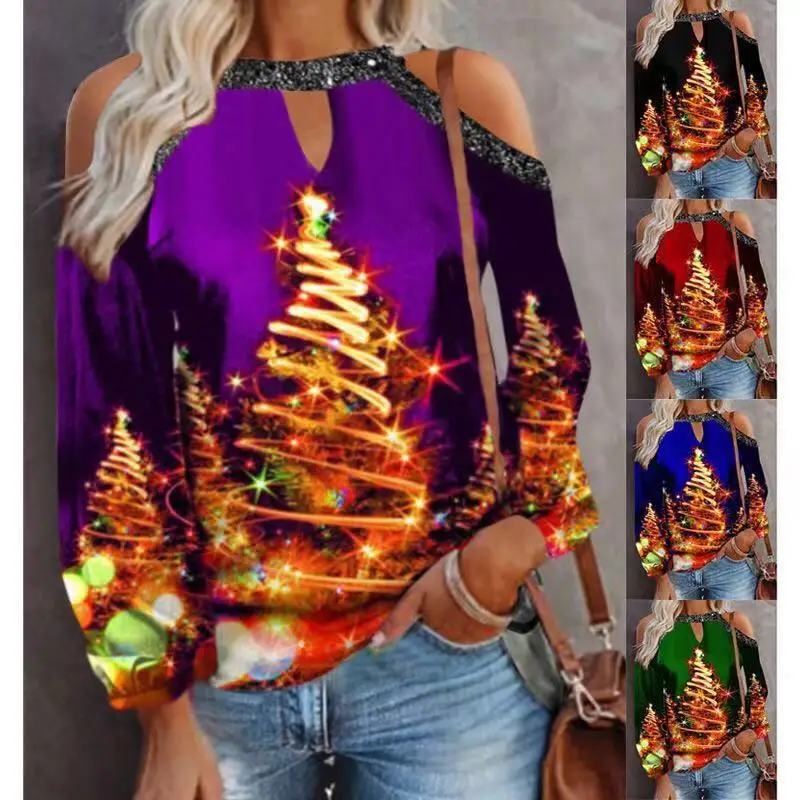 2021 Women's Red White Snowflake Halter Top - Image 16