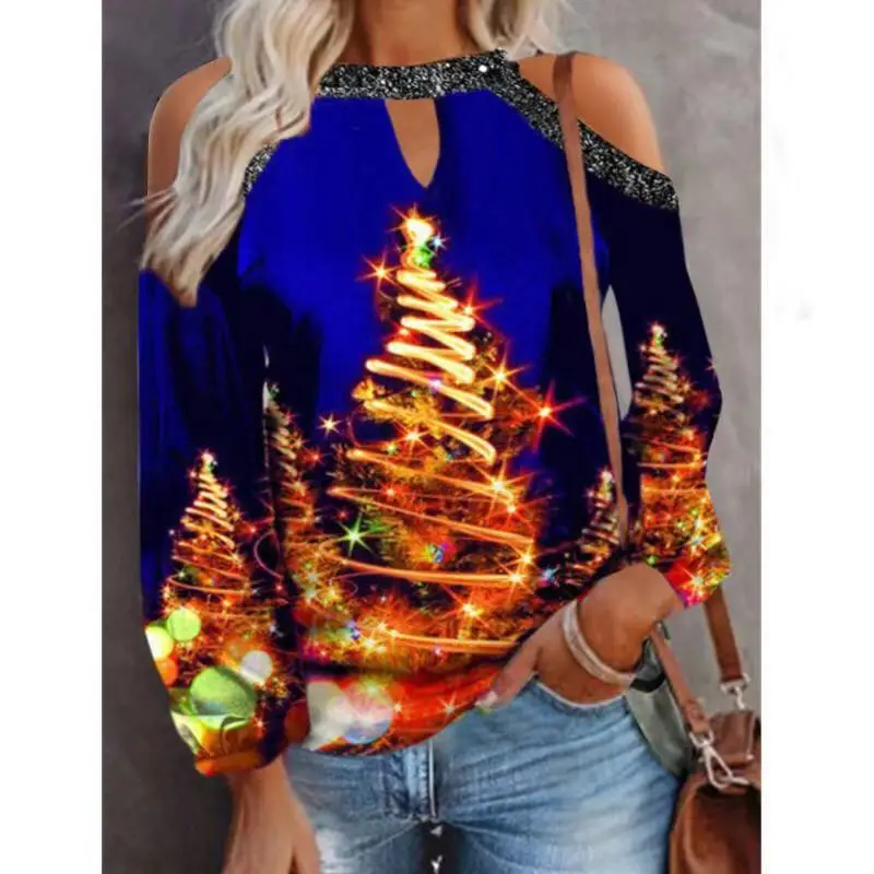 2021 Women's Red White Snowflake Halter Top - Image 8