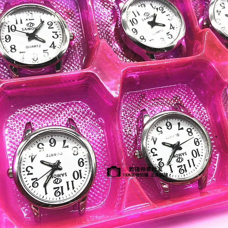 Simon Quartz Watches for Women & Men Pink Plastic Middle-aged Elderly - Image 4