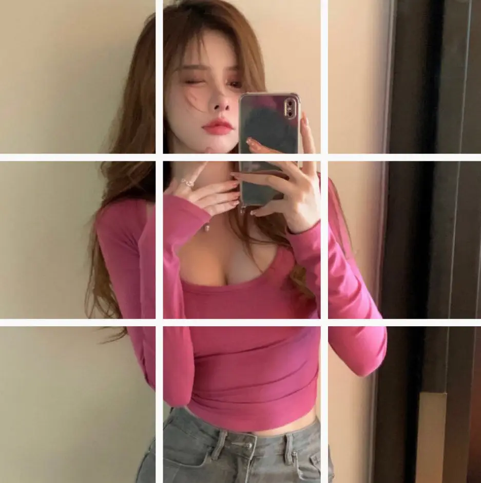 Women's Pink Long Sleeve Round Neck Top Large - Image 3