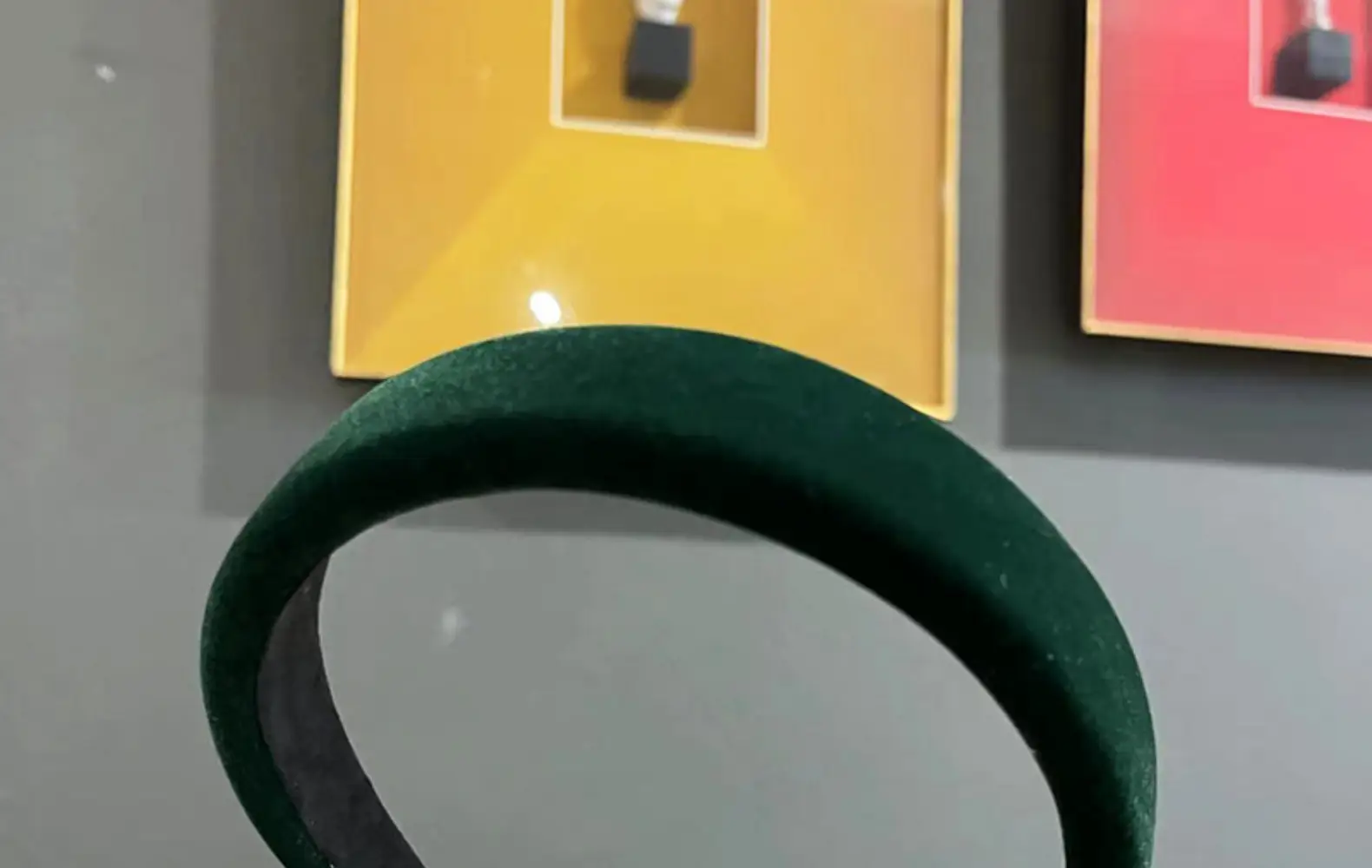 Retro French Flocking Headband Green Wide Edge — feature 18