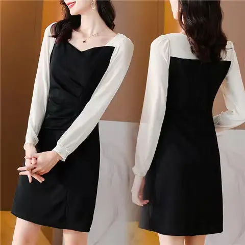 Black Long Sleeve Women's Dress for Autumn 2021 - Image 3