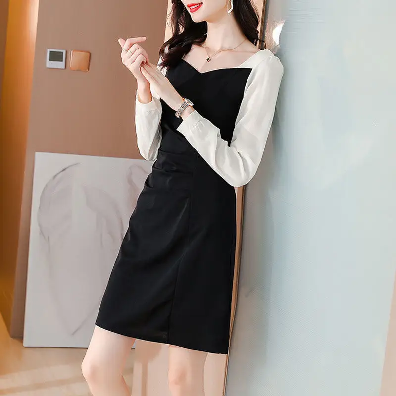 Black Long Sleeve Women's Dress for Autumn 2021 - Image 5