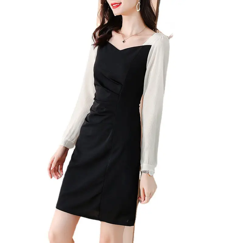 Black Long Sleeve Women's Dress for Autumn 2021 - Image 6