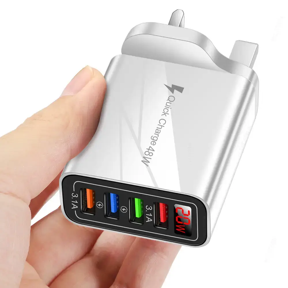 20W 4USB Digital Display Mobile Charger - Image 2