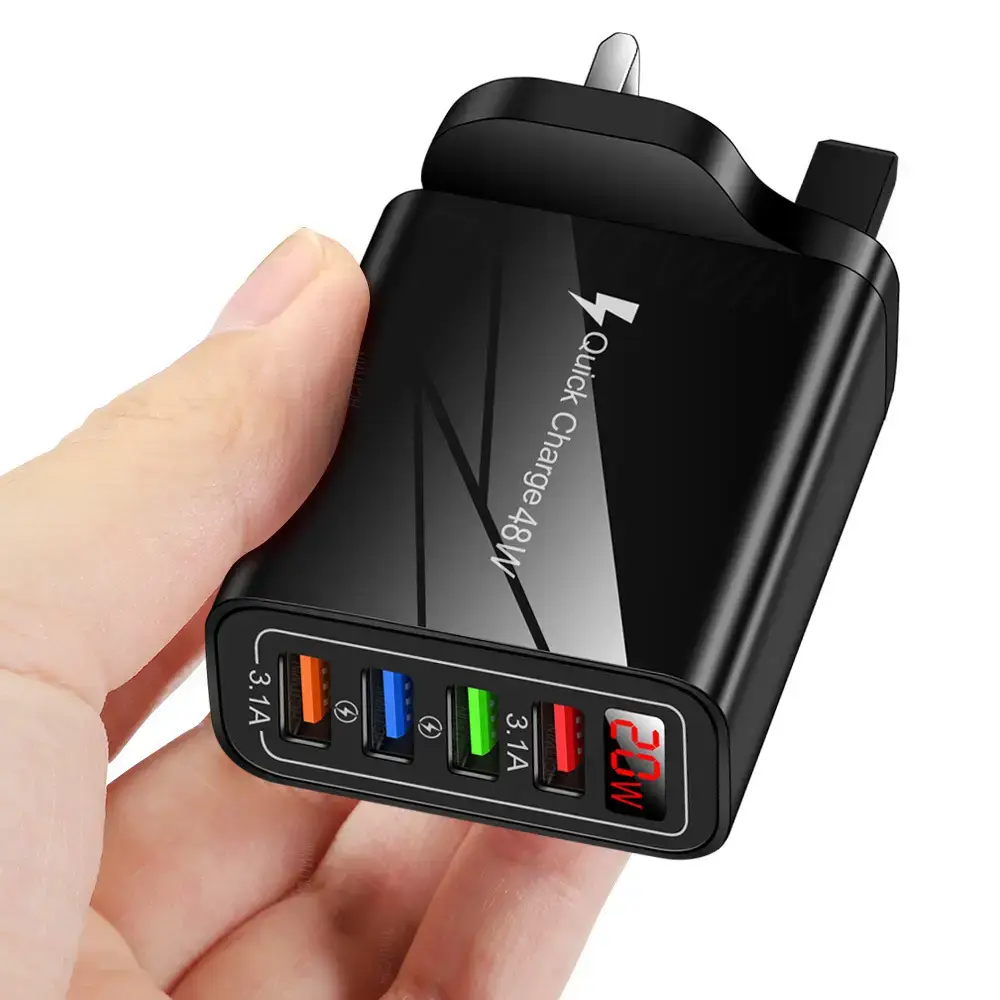 20W 4USB Digital Display Mobile Charger - Image 3