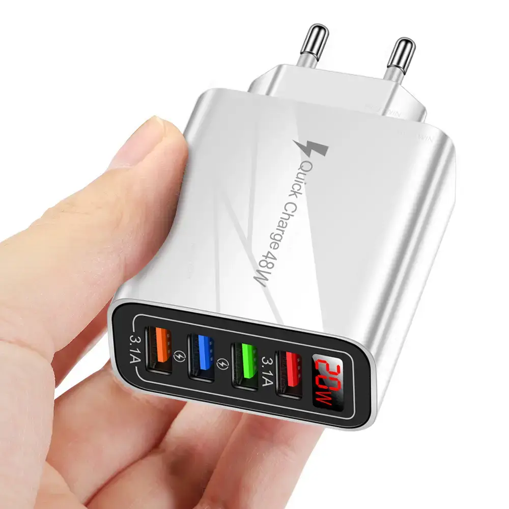20W 4USB Digital Display Mobile Charger - Image 4