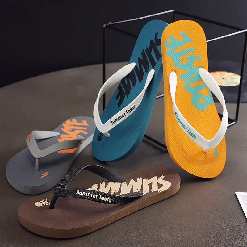 Blue Summer Flip Flops Korean Style Men