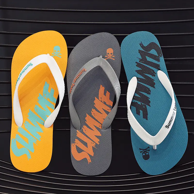 Blue Summer Flip Flops Korean Style Men