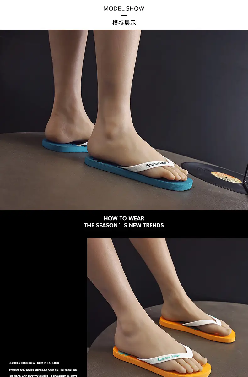 Blue Summer Flip Flops Korean Style Men — feature 12