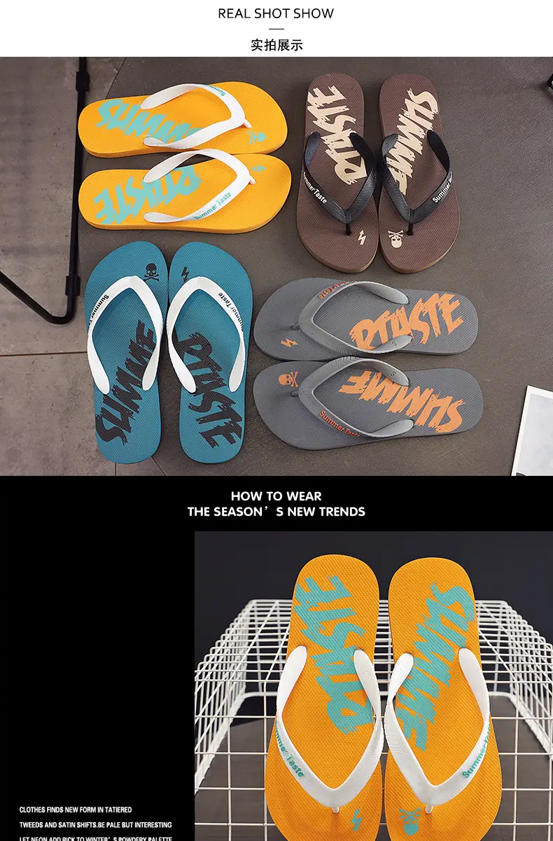 Blue Summer Flip Flops Korean Style Men — feature 6