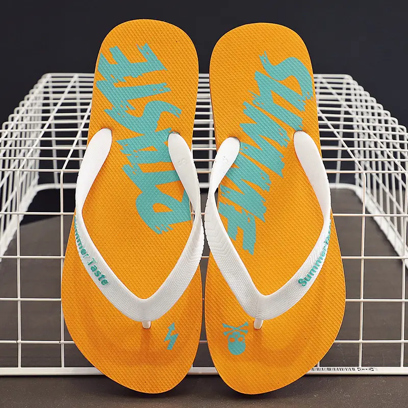 Blue Summer Flip Flops Korean Style Men