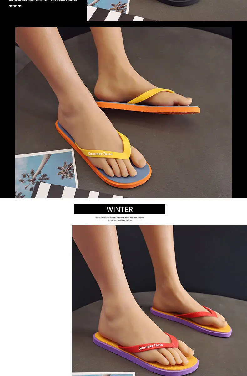 Summer Flip Flops Men Yellow Red Soft Sole 2021 — feature 13
